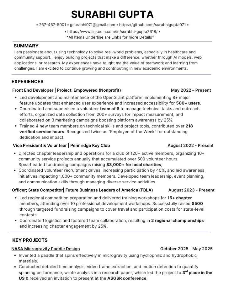 Resume Preview